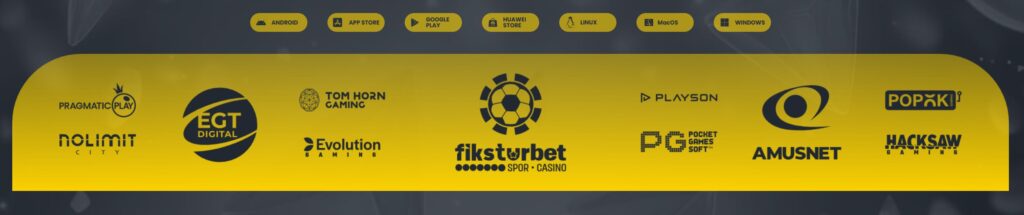 fiksturbet casino sağlayıcıları
